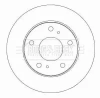 Borg and Beck Borg and Beck BBD4445 2x Front Vented Brake Discs For Nissan Serena Vanette Cargo 250mm 