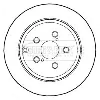 Borg and Beck Borg and Beck BBD4460 2x Rear Solid Brake Discs For Toyota Avensis 280mm 