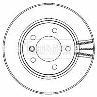 Borg and Beck Borg and Beck BBD4463 2x Front Vented Brake Discs For Bmw 1 2 Series 284mm 