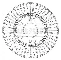 Borg and Beck Borg and Beck BBD4495 2x Front Vented Brake Discs For Hyundai Kia Carens Coupe Magentis Pro Cee'd Sona 