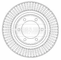 Borg and Beck Borg and Beck BBD4502 2x Front Vented Brake Discs For Toyota Toyota (Faw) 4 Runner Land Cruiser Prado  