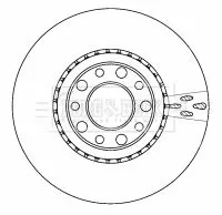 Borg and Beck Borg and Beck BBD4513 2x Front Vented Brake Discs For Alfa Romeo 159 Brera Giulietta Spider 305mm 