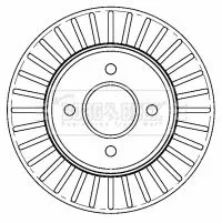 2x Front Vented Brake Discs For Nissan Almera 252mm