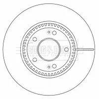 Borg and Beck Borg and Beck BBD4523 2x Front Vented Brake Discs For Hyundai Kia Carens Grandeur I40 Ix35 Optima Pro  