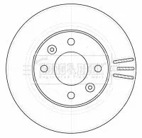 Borg and Beck Borg and Beck BBD4528 2x Front Vented Brake Discs For Hyundai Kia I10 Picanto 241mm 