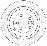 Borg and Beck Borg and Beck BBD4533 2x Rear Vented Brake Discs For Land Rover Discovery Range Rover Range Rover Spor 