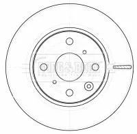 Borg and Beck Borg and Beck BBD4534 2x Front Vented Brake Discs For Citroën Peugeot Toyota 107 108 Aygo C1 247mm 