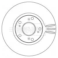 Borg and Beck Borg and Beck BBD4538 2x Front Vented Brake Discs For Honda Accord Civic 280mm 