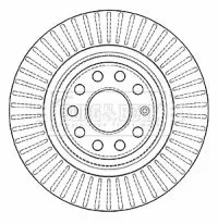 Borg and Beck Borg and Beck BBD4551 2x Rear Vented Brake Discs For Audi Cupra Seat Skoda Vw A3 A3 Allstreet Arteon A 