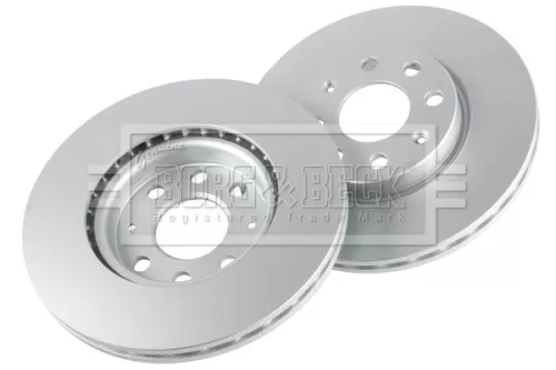 Borg and Beck Borg and Beck BBD4553 2x Front Vented Brake Discs For Fiat Opel Vauxhall Adam Corsa Corsavan Grande Pu 