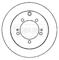 Borg and Beck Borg and Beck BBD4556 2x Rear Solid Brake Discs For Mitsubishi Eclipse Pajero Pinin Pajero Sport 262mm 