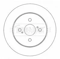 Borg and Beck Borg and Beck BBD4561 2x Rear Solid Brake Discs For Aston Martin Toyota Cygnet Iq Yaris 259mm 