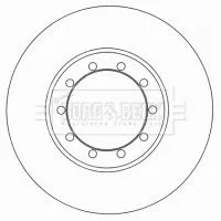 Borg and Beck Borg and Beck BBD4566 2x Rear Solid Brake Discs For Ford Transit Transit Tourneo 280mm 