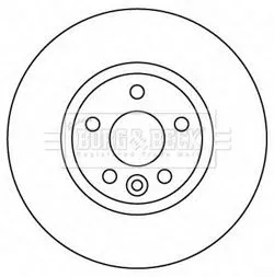 Borg and Beck Borg and Beck BBD4567 2x Front Vented Brake Discs For Ford Land Rover Volvo 300mm 