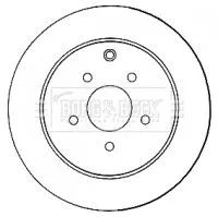 Borg and Beck Borg and Beck BBD4573 2x Rear Vented Brake Discs For Infiniti Nissan Elgrand Ex Fx G M Murano Pathfind 