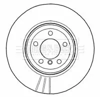 Borg and Beck Borg and Beck BBD4574 2x Rear Vented Brake Discs For Bmw 7 Series 345mm 
