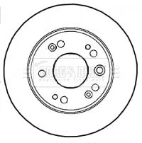 Borg and Beck Borg and Beck BBD4590 2x Rear Solid Brake Discs For Honda Fr-v Stream 282mm 