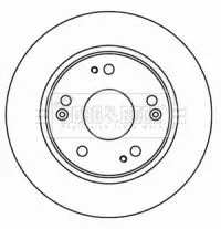 Borg and Beck Borg and Beck BBD4598 2x Rear Solid Brake Discs For Honda Civic 260mm 