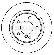 Borg and Beck Borg and Beck BBD4677 2x Rear Vented Brake Discs Fits Bmw Mercedes 3 S-class 320mm 