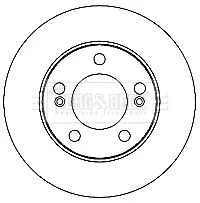 Borg and Beck Borg and Beck BBD4681 2x Front Vented Brake Discs For Daewoo Ssangyong Actyon Actyon Sports Kyron Rext 