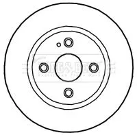 Borg and Beck Borg and Beck BBD4700 2x Front Vented Brake Discs For Mazda 2 258mm 