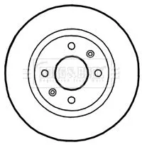 Borg and Beck Borg and Beck BBD4701 2x Front Front Left Front Right Vented Brake Discs For Hyundai Kia I10 Picanto 2 