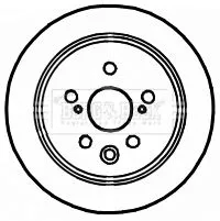 Borg and Beck Borg and Beck BBD4714 2x Rear Solid Brake Discs For Lexus Toyota Crown Is 290mm 
