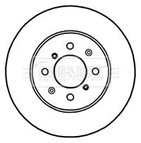 Borg and Beck Borg and Beck BBD4716 2x Front Vented Brake Discs For Honda City Jazz 258mm 