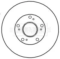 Borg and Beck Borg and Beck BBD4718 2x Front Vented Brake Discs For Honda Civic 260mm 