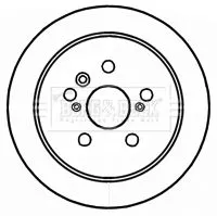 Borg and Beck Borg and Beck BBD4720 2x Rear Solid Brake Discs For Lexus Toyota Harrier Rx 288mm 