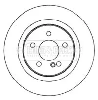Borg and Beck Borg and Beck BBD4723 2x Rear Solid Brake Discs For Mercedes C-class E-class 300mm 