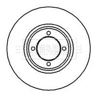 Borg and Beck Borg and Beck BBD4724 2x Front Solid Brake Discs For Ford Hyundai Capri Cortina Escort Stellar Taunus  