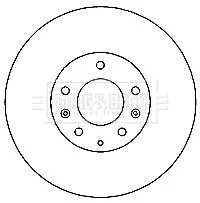 Borg and Beck Borg and Beck BBD4737 2x Front Vented Brake Discs For Mazda Cx-7 296mm 