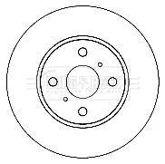 Borg and Beck Borg and Beck BBD4740 2x Front Vented Brake Discs For Aston Martin Toyota Cygnet Iq 255mm 