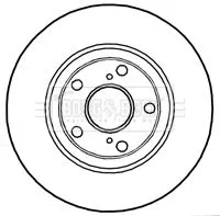 Borg and Beck Borg and Beck BBD4745 2x Front Vented Brake Discs For Toyota Auris Avensis Corolla Verso 295mm 