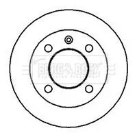 Borg and Beck Borg and Beck BBD4749 2x Front Solid Brake Discs For Ford Fiesta 221mm 