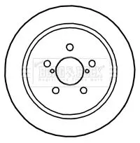 Borg and Beck Borg and Beck BBD4764 2x Rear Solid Brake Discs For Subaru Impreza Legacy Outback 273mm 