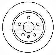 Borg and Beck Borg and Beck BBD4766 2x Rear Vented Brake Discs For Chevrolet Opel Saab Vauxhall 9-5 Camaro Insignia  