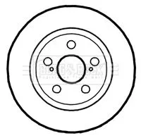 Borg and Beck Borg and Beck BBD4790 2x Rear Solid Brake Discs For Toyota Urban Cruiser 259mm 