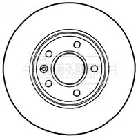 Borg and Beck Borg and Beck BBD4797 2x Front Vented Brake Discs For Chevrolet Opel Vauxhall Ampera Astra Astra J Cru 