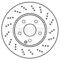Borg and Beck Borg and Beck BBD4800 2x Front Rear Perforated/vented Brake Discs For Mercedes C-class E-class Sls Amg 