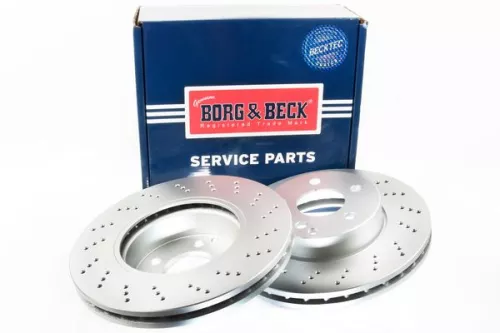 Borg and Beck Borg and Beck BBD4800 2x Front Rear Perforated/vented Brake Discs For Mercedes C-class E-class Sls Amg 