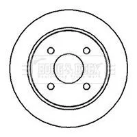 Borg and Beck Borg and Beck BBD4869 2x Rear Solid Brake Discs For Ford Panther Tvr Chimaera Fiesta Focus Griffith Ka 