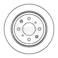 Borg and Beck Borg and Beck BBD4933 2x Rear Solid Brake Discs For Acura Honda Lotus Mg Rover 200 25 400 45 Accord Cd 