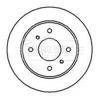 2x Rear Solid Brake Discs For Nissan Almera Primera 257mm