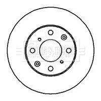 Borg and Beck Borg and Beck BBD4987 2x Front Vented Brake Discs For Honda Civic Domani Orthia / Partner 240mm 