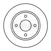 Borg and Beck Borg and Beck BBD5013 2x Front Solid Brake Discs For Nissan Micra 234mm 