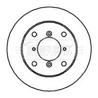 Borg and Beck Borg and Beck BBD5025 2x Front Vented Brake Discs For Subaru Suzuki Alto Cappuccino Justy Swift 231mm 