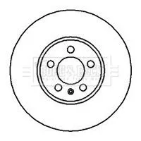 Borg and Beck Borg and Beck BBD5060 2x Front Vented Brake Discs For Vw Golf Passat Vento 288mm 