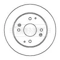 Borg and Beck Borg and Beck BBD5071 2x Rear Solid Brake Discs For Acura Honda Rover 600 Accord Civic Vigor 260mm 